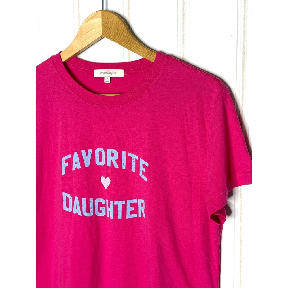 Favorite Daughter Womens Pink Graphic Tee Short Sleeve Crew Neck T-Shirt Medium - Picture 4 of 9